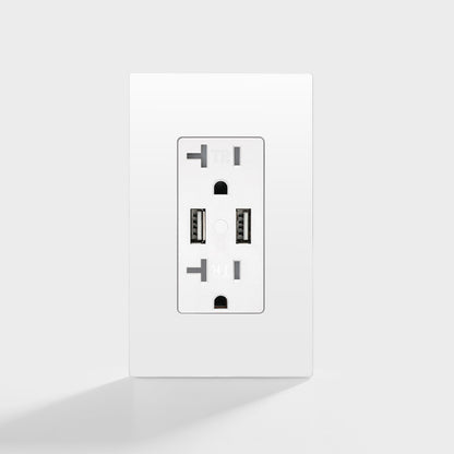 SMUT2036 125V WR USB Outlet with Dual Indicator Lights| 【SAFEGFCI】